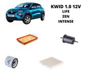 Kit filtros revisao renault kwid 1.0 12v