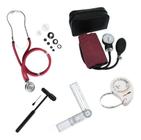 Kit Fisioterapia Com Esfigmo Esteto Martelo Trena Goniometro