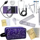 Kit Fisioterapia Necessaire Estampada Goniometro Martelo Buck Fita Imc