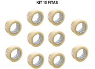Kit Fita Adesiva Transparente C/ 10 Unidades 45mm x 100mts P/ Empacotamento - Fitar