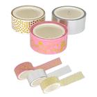 Kit Fita Adesiva Washi Tape Foil Metalizado Amor 3 Unidades