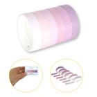 Kit Fita Adesiva Washi Tape Scrap Rosa Candy 2m 6 Unidades