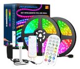 KIT Fita LED RGB 5M 12W/M C/ Controle e Fonte Bivolt