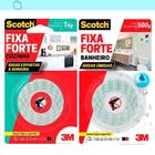 Kit Fita Dupla Face Fixa Forte Banheiro E Cozinha Scotch