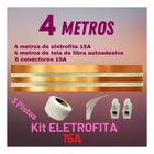 Kit Fita Elétrica 3 Pistas - 4 Metros Eletrofita 15a Adesiva