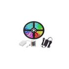 Kit Fita Led Rgb 3528 5mt+ Fonte De Mesa + Controle Remoto