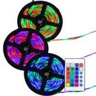 Kit Fita Led Rgb 5M 3528 Ip65 C Fonte Controladora Controle - Durawell