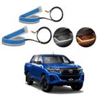 Kit Fitas Led DRL Farol + Seta 12v 60cm Hilux 2016 2017 2018 2019 2020 2021 2022 2023 - Light Strips Led