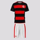 Kit Flamengo Mini Craque Infantil Preto e Vermelho