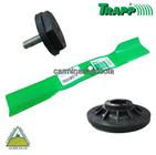 Kit Flange Fixação + Parafuso + Faca Cortador Grama Trapp MC40L