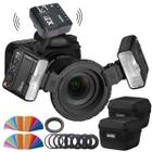 Kit Flash Macro Duplo Godox Mf12 Ttl Com Rádio Flash X2 Para Câmeras Canon