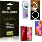 Kit Flash Ring Galaxy A20S Flash Ring + Capa Anti Impacto + Película de Vidro - Armyshield
