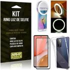 Kit Flash Ring Galaxy A72 Flash Ring + Capa Anti Impacto + Película de Vidro 3D - Armyshield