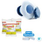 Kit Flutuador Margarida Com 3 Pastilhas Tablete De Cloro Genco Para Piscinas