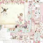 Kit Folha de Scrapbook - Coleção Mon Monde Rose - 5 Unidades - Litoarte