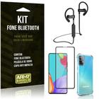 Kit Fone Bluetooth HS188 Galaxy A52 + Capa Anti Impacto + Película Vidro 3D - Armyshield
