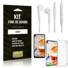 Kit Fone de Ouvido LG K61 Fone + Capa Anti Impacto + Película Vidro - Armyshield