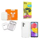 Kit Fone Sem Fio + Capinha Samsung M13 + Película 9D