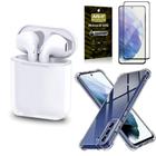 Kit Fone Sem Fio Tws Gold S21 FE + Capinha + Película de Vidro 3D Blindada - Armyshield