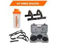 Kit force Athletic Maleta Dumbbell + Apoio de Flexão + Fita de Suspensão + Coqueteleira