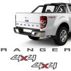 Kit Ford Ranger 2013/2016 Adesivo 4x4 E Faixa Tampa Traseira