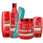 Kit Forever Liss Banho de Morango Profissional Pente Beauty