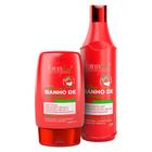 Kit Forever Liss Banho De Verniz Morango Shampoo + Leave-in 140g