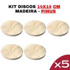 Kit - Forma Circular de Madeira em Pinus Tamanho 14x14cm