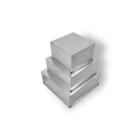 Kit formas quadradas para bolo altas 15-20-25 alumínio