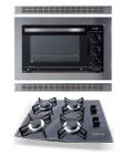 Kit Forno Embutir Inox 45L Cooktop 4 Bocas Preto Safanelli