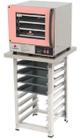 Kit - Forno Turbo Elétrico Fast Oven PRP-004 Plus 127V Rosa + Bancada MES-004 + 4 Assadeiras - Progás