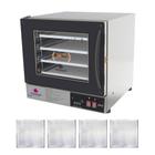 Kit - Forno Turbo Prp-004 Plus Digital 220v Preto + 4 Assadeiras - Progás