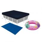 Kit Forro e Capa para Piscina Mor 3000 Lt + Boia Inflavel Princesas