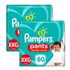 Kit Fralda Pampers Pants Com 60 Tamanho Xxg 2 Unidades