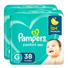 Kit Fraldas Pampers Confort Sec G - 2 Pacotes 38 Unidades