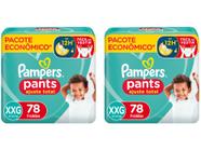 Kit Fraldas Pampers Pants Ajuste Total Tam. XXG