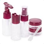 Kit Frascos De Viagem Multiuso Pote 30ml Porta Shampoo Creme