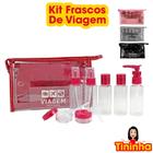 Kit Frascos para Viagem com 10 Peças Potes para Necessaire