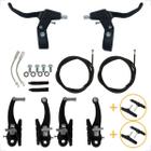 Kit Freio V-Brake Completo Para Bicicleta Bike + 2 Pares de Sapatas Pastilhas Extras