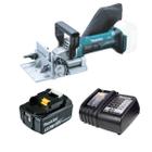 Kit Fresadora de Junção à Bateria DPJ180Z Makita e Bateria e Carregador DC18SD