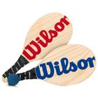 Kit Frescobol Wilson Pinus com 2 Raquetes e 1 bola - Azul e Vermelha