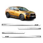 Kit Friso Lateral Central Slim Personalizado BMW X2 2018 2019 2020 2021 2022 Kit Cromado 4 Portas - SHEKPARTS