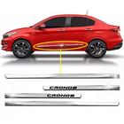 Kit Friso Lateral Personalizado Modelo Slim Inferior Cor Cromado Cronos 2017 2018 2019 2020 4 Portas - SHEKPARTS