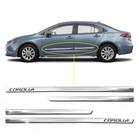 Kit Friso Lateral Personalizado Slim Cromado Corolla 2008 a 2023 4 Portas - SHEKPARTS