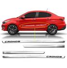 Kit Friso Lateral Personalizado Slim Cromado Cronos 2017 a 2023 4 Portas