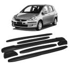 Kit Friso Protetor Parachoque Honda Fit City Civic 7 Peças C/ Escrita 