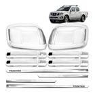 Kit Frontier 08 A 16 Cromado Maçanetas + Retrovisor + Friso Slim - SHEKPARTS