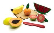Kit Frutinhas com corte 5 frutas Brinquedo de Madeira - Newart Toys