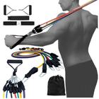 Kit Funcional Extensor Elastico, 2 Pegadores, 2 Fitas e Ancorador Porta Liveup Sports