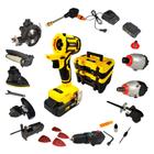 Kit Furadeira Bateria 20V Multifuncional 10 em 1 Brushless EVFM-10 EVALD